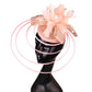 Fashion Sinamay Fascinator – Fancy Floral Wedding Hat with Feathers, Elegant Hair Clip for Ladies, Church & Special Events