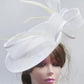 Femme Mariage Fascinator Hat – Elegant Feather Headpiece for Women, Formal Wedding, Church, Tea Party & Kentucky Derby