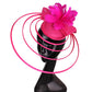 Fashion Sinamay Fascinator – Fancy Floral Wedding Hat with Feathers, Elegant Hair Clip for Ladies, Church & Special Events