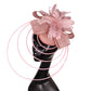 Fashion Sinamay Fascinator – Fancy Floral Wedding Hat with Feathers, Elegant Hair Clip for Ladies, Church & Special Events