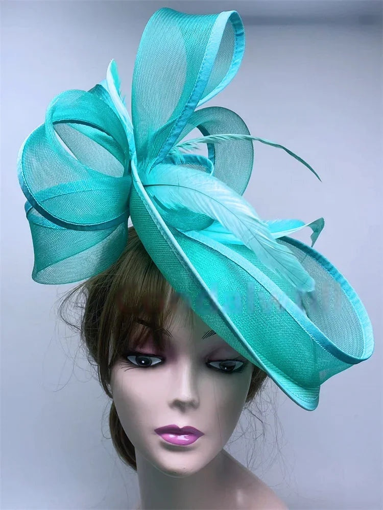 Femme Mariage Fascinator Hat – Elegant Feather Headpiece for Women, Formal Wedding, Church, Tea Party & Kentucky Derby