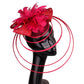 Fashion Sinamay Fascinator – Fancy Floral Wedding Hat with Feathers, Elegant Hair Clip for Ladies, Church & Special Events