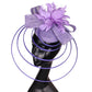 Fashion Sinamay Fascinator – Fancy Floral Wedding Hat with Feathers, Elegant Hair Clip for Ladies, Church & Special Events