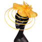 Fashion Sinamay Fascinator – Fancy Floral Wedding Hat with Feathers, Elegant Hair Clip for Ladies, Church & Special Events