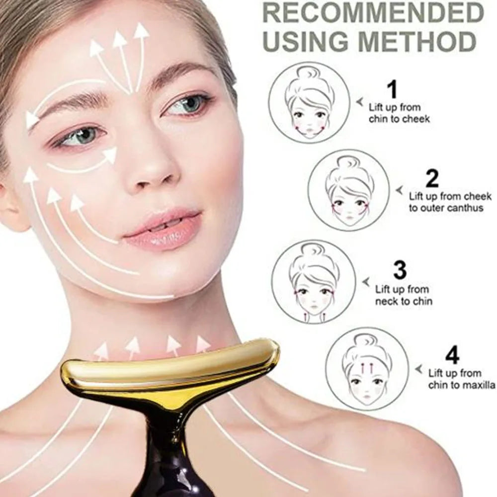3 In 1 Face Massager Neck Facial Eye Massage V-line Face Lifting Massager Anti Aging Wrinkle Removal Skin Beauty Device For Home