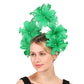 Vintage Green Feather Flower Top Hat – Elegant Hair Hoop with Pearls for Weddings, Parties & Special Events