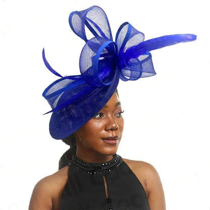 Femme Mariage Fascinator Hat – Elegant Feather Headpiece for Women, Formal Wedding, Church, Tea Party & Kentucky Derby