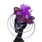 Fashion Sinamay Fascinator – Fancy Floral Wedding Hat with Feathers, Elegant Hair Clip for Ladies, Church & Special Events