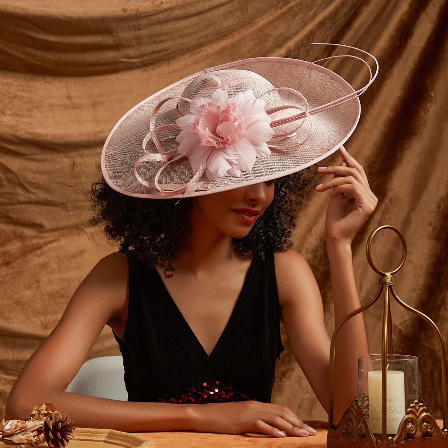 Sinamay Fascinator – Unique Derby & Wedding Hat, Fashion Church Headpiece & Bridal Headband for Women