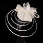 Fashion Sinamay Fascinator – Fancy Floral Wedding Hat with Feathers, Elegant Hair Clip for Ladies, Church & Special Events