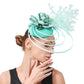 Fashion Sinamay Fascinator – Fancy Floral Feather Headpiece & Hair Clip for Weddings, Church & Special Occasions