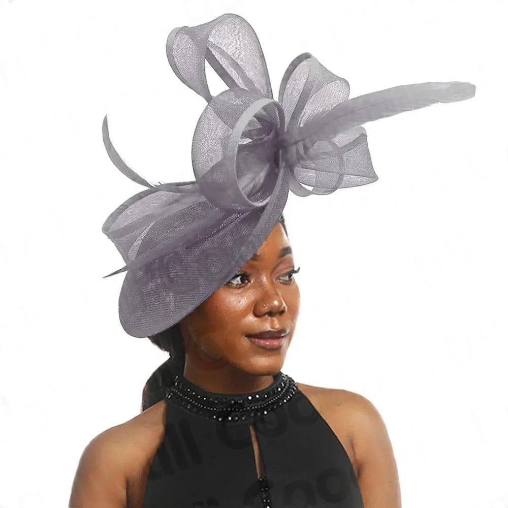 Femme Mariage Fascinator Hat – Elegant Feather Headpiece for Women, Formal Wedding, Church, Tea Party & Kentucky Derby