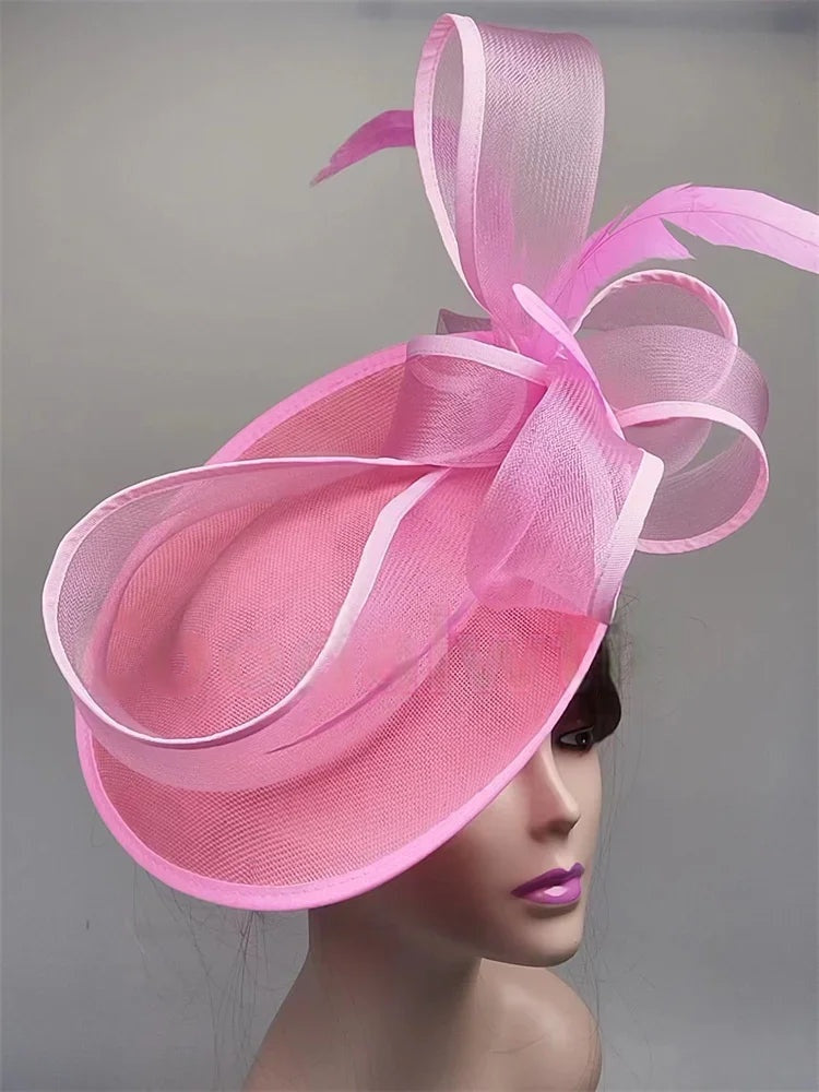 Femme Mariage Fascinator Hat – Elegant Feather Headpiece for Women, Formal Wedding, Church, Tea Party & Kentucky Derby