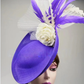 Elegant Flower Fascinator Hat – Women's Pillbox Cap, Kentucky Derby & Wedding Headpiece with Mesh & Millinery Design