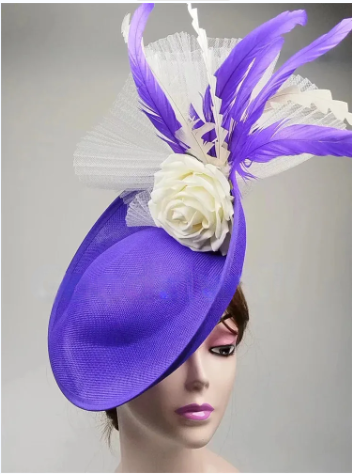 Elegant Flower Fascinator Hat – Women's Pillbox Cap, Kentucky Derby & Wedding Headpiece with Mesh & Millinery Design