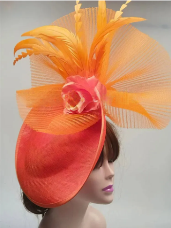 Elegant Flower Fascinator Hat – Women's Pillbox Cap, Kentucky Derby & Wedding Headpiece with Mesh & Millinery Design