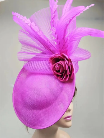 Elegant Flower Fascinator Hat – Women's Pillbox Cap, Kentucky Derby & Wedding Headpiece with Mesh & Millinery Design