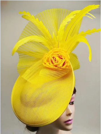 Elegant Flower Fascinator Hat – Women's Pillbox Cap, Kentucky Derby & Wedding Headpiece with Mesh & Millinery Design