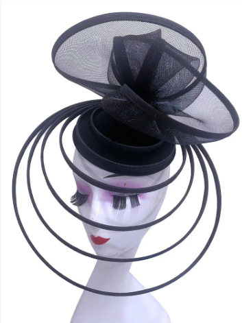 Royal Ascot Luxury Fascinator Hat – Elegant Women's Wedding & Formal Event Pillbox Headpiece with Mesh Millinery Design