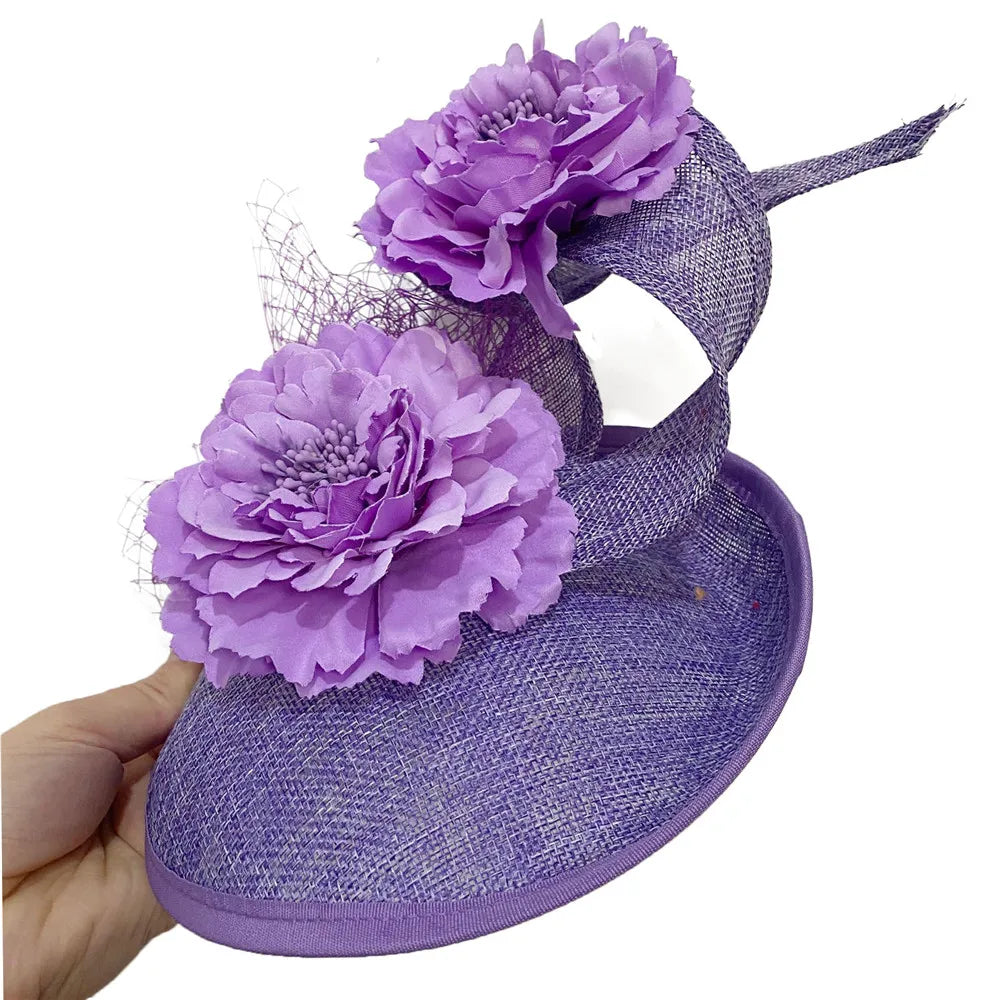 Hot Pink Fashion Fascinator Hat – Flower Mesh & Fancy Feather Headpiece for Church, Cocktail Parties & Races