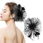 Stylish Fascinator Hat – Mesh Flower & Feather Headband for Tea & Cocktail Parties