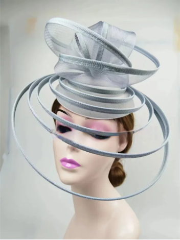 Royal Ascot Luxury Fascinator Hat – Elegant Women's Wedding & Formal Event Pillbox Headpiece with Mesh Millinery Design