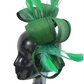 Green Feather Fascinator Hair Clip – Elegant Women's Wedding & Formal Hat, Party Tea Headband & Hair Accessory