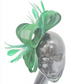 Green Feather Fascinator Hair Clip – Elegant Women's Wedding & Formal Hat, Party Tea Headband & Hair Accessory