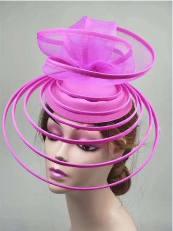 Royal Ascot Luxury Fascinator Hat – Elegant Women's Wedding & Formal Event Pillbox Headpiece with Mesh Millinery Design