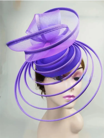 Royal Ascot Luxury Fascinator Hat – Elegant Women's Wedding & Formal Event Pillbox Headpiece with Mesh Millinery Design