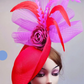 Elegant Flower Fascinator Hat – Women's Pillbox Cap, Kentucky Derby & Wedding Headpiece with Mesh & Millinery Design