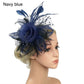 Stylish Fascinator Hat – Mesh Flower & Feather Headband for Tea & Cocktail Parties