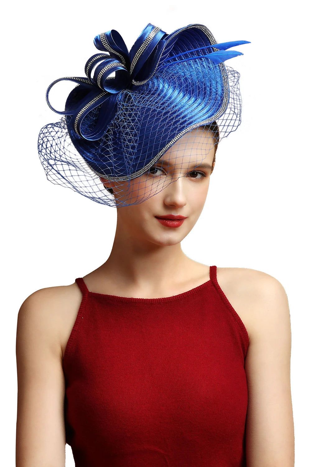 Fascinator Hat – Luxury Satin Church Hat for Ascot Races, Derby, Themed Parties & Bridal Headband