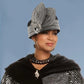 Premium Black Satin Church Hat – Elegant Formal Top Hat with Chains & Flowers for Weddings, Photography & Fashion