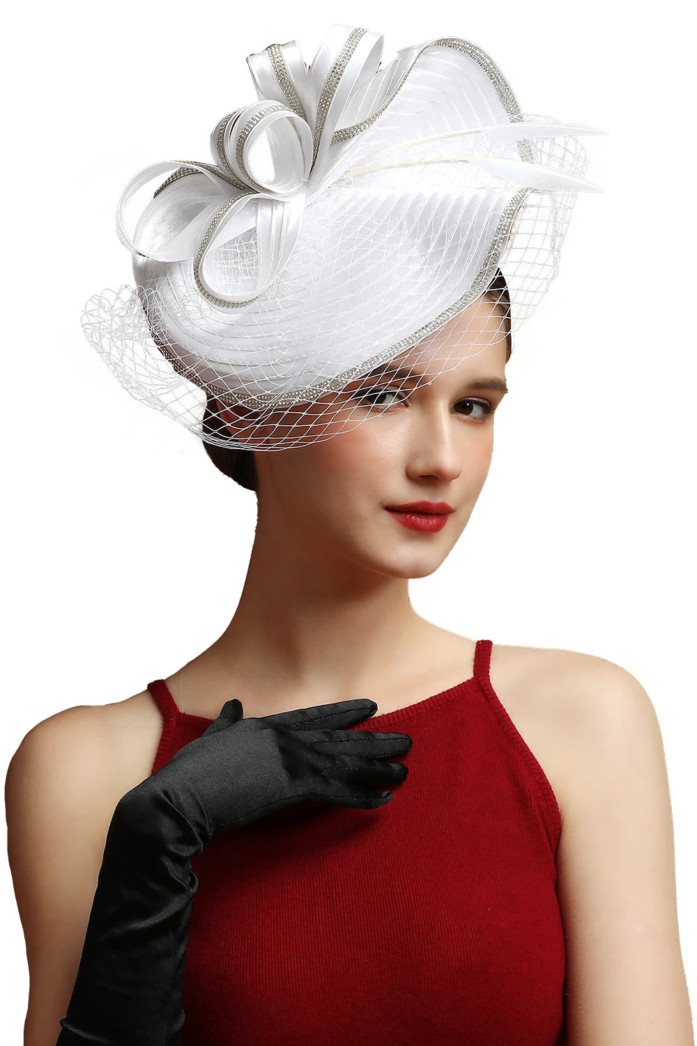 Fascinator Hat – Luxury Satin Church Hat for Ascot Races, Derby, Themed Parties & Bridal Headband