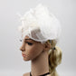 Women's Ascot Fascinator Hat – Reversible Feather & Mesh Headband with Clip for Kentucky Derby, Tea Parties & Photography