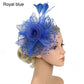 Stylish Fascinator Hat – Mesh Flower & Feather Headband for Tea & Cocktail Parties