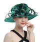 Elegant Multicolor Satin Rhinestone Church Hat – Fashion Top Hat for Women, Wedding, Banquet & Formal Photography Fascinator