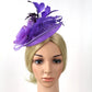 Women's Ascot Fascinator Hat – Reversible Feather & Mesh Headband with Clip for Kentucky Derby, Tea Parties & Photography