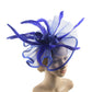 Lady's Flower Fascinator Headband – Elegant Pillbox Hat with Veil & Feather for Cocktail, Tea Party & Special Events