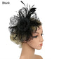 Stylish Fascinator Hat – Mesh Flower & Feather Headband for Tea & Cocktail Parties