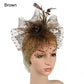 Stylish Fascinator Hat – Mesh Flower & Feather Headband for Tea & Cocktail Parties