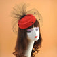 Vintage 1920s Felt Pillbox Fascinator – Elegant Polka Dot Veil Hat for Weddings & Special Events