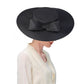 Wide Brim Church Fascinator Hat – Elegant Big Bowknot Fedora for Women, Kentucky Derby, Weddings & Tea Parties