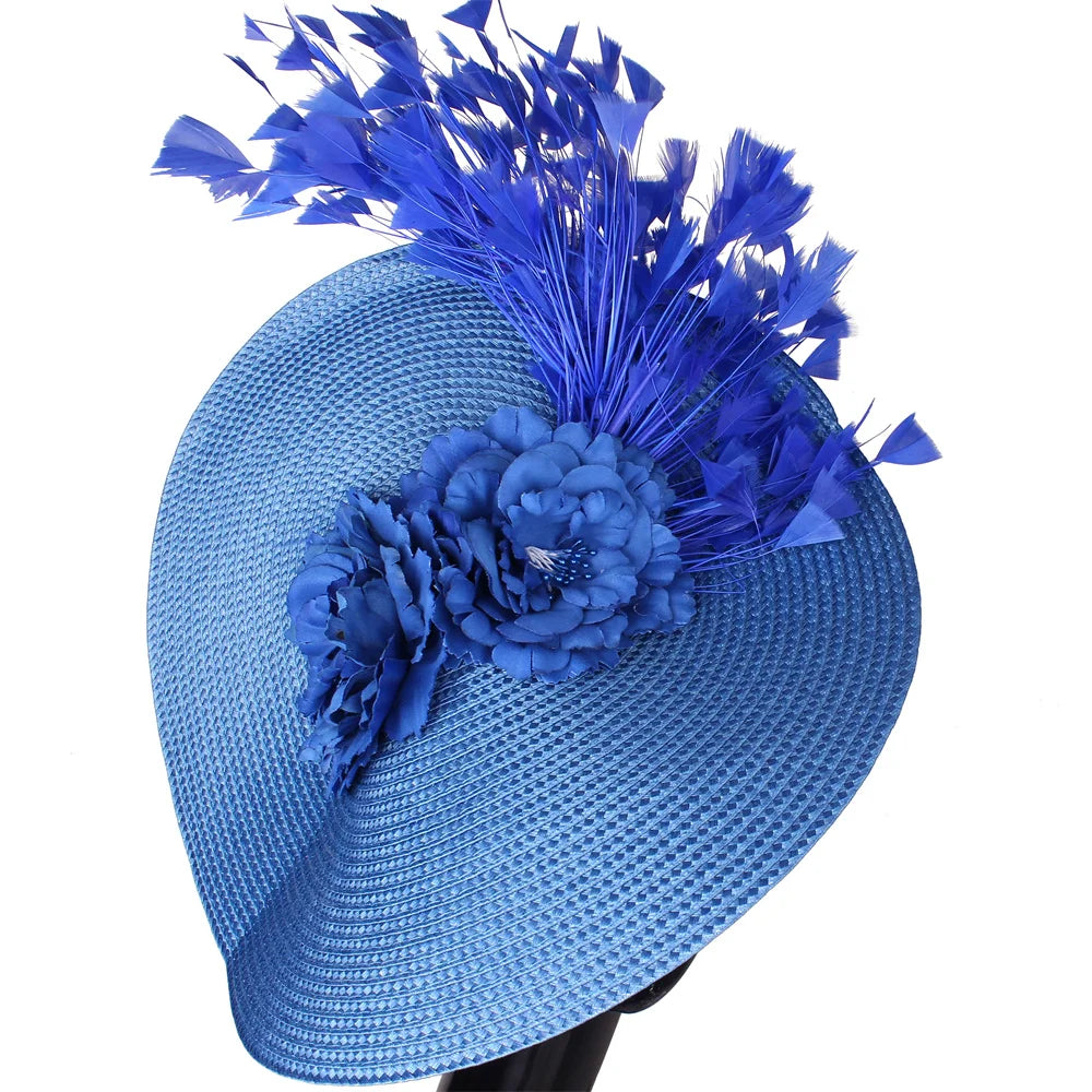 Ladies’ Elegant Wide Brim Fascinator Hat – Millinery Headpiece for Kentucky Derby, Weddings & Formal Events