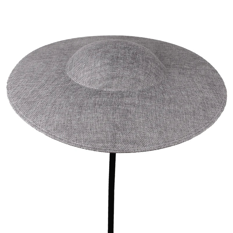 40CM Imitation Linen Fascinator Base – DIY Millinery Hat for Custom Headpieces & Stylish Creations