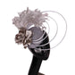 Fashion Sinamay Fascinator – Fancy Floral Feather Headpiece & Hair Clip for Weddings, Church & Special Occasions