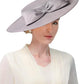 Wide Brim Church Fascinator Hat – Elegant Big Bowknot Fedora for Women, Kentucky Derby, Weddings & Tea Parties