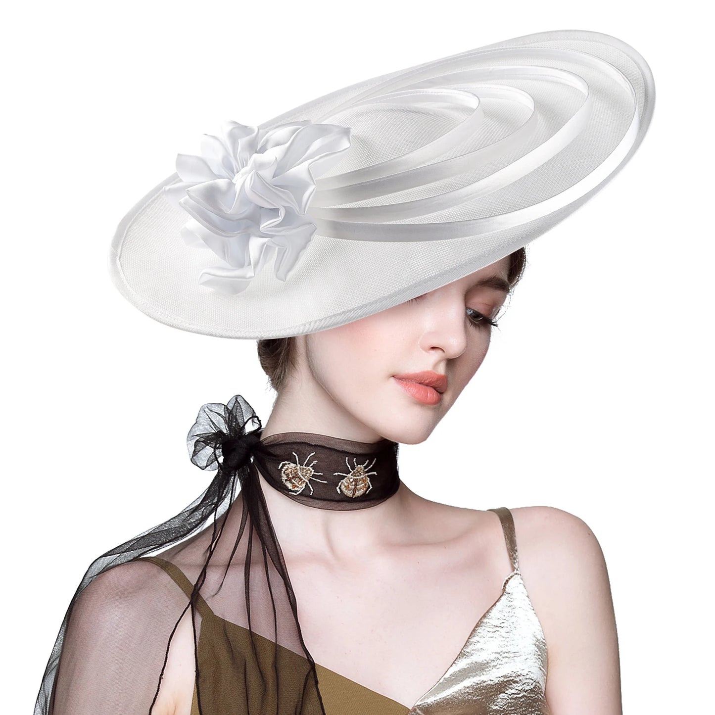 Sinamay Fascinator – Unique Derby & Wedding Hat, Fashion Church Headpiece & Bridal Headband for Women