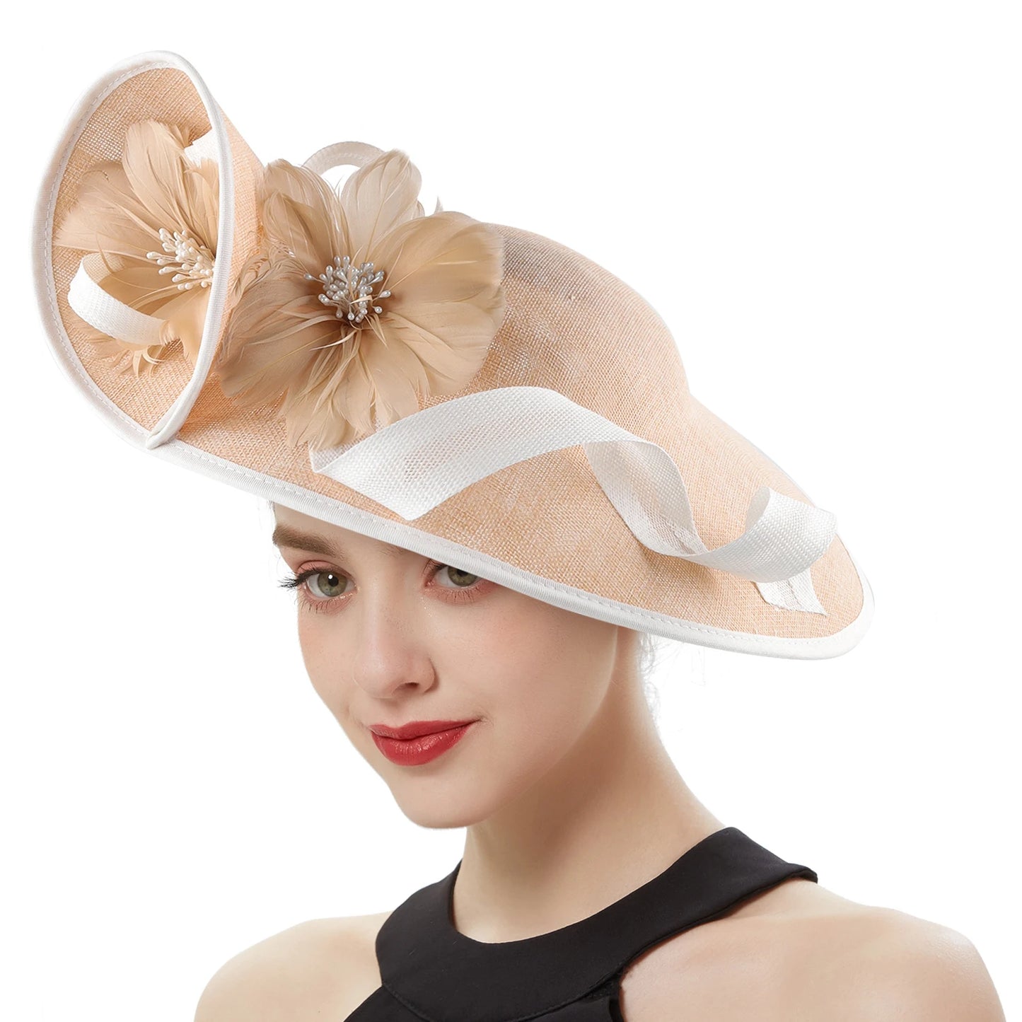 Sinamay Fascinator – Unique Derby & Wedding Hat, Fashion Church Headpiece & Bridal Headband for Women